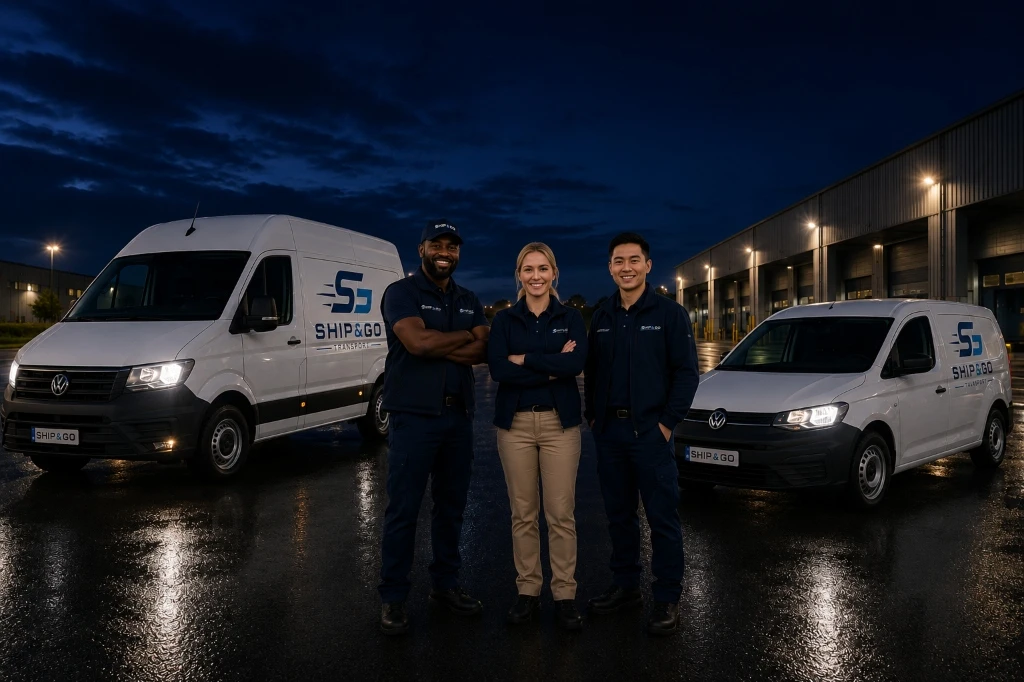 Werken bij Ship & Go Transport in de nacht